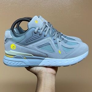 Fitville Rebound Core V1 Walking Sneakers “Sandy Gray Yellow White” Size 8.5EW